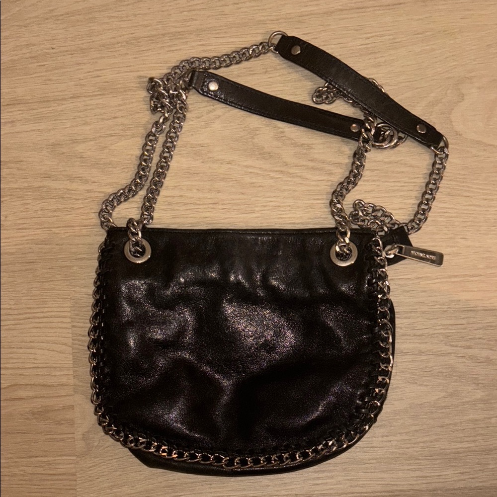 Michael Kors Black Leather Crossbody Bag